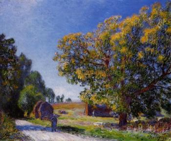 Alfred Sisley : Fields around the Forest